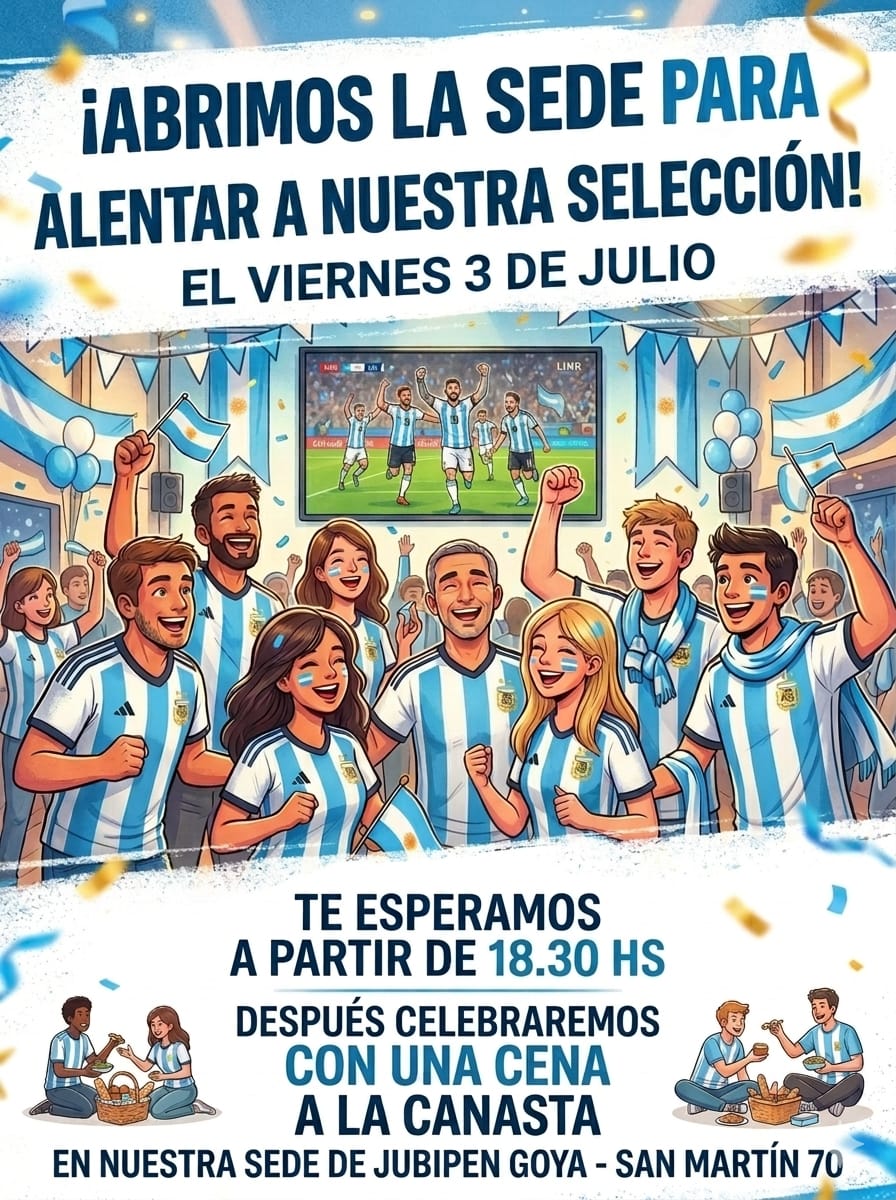 ALENTEMOS A LA SELECCIÓN ARGENTINA EN JUPIBEN